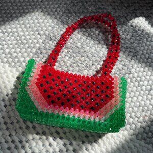 Susan Alexandra Watermelon Beaded Bag